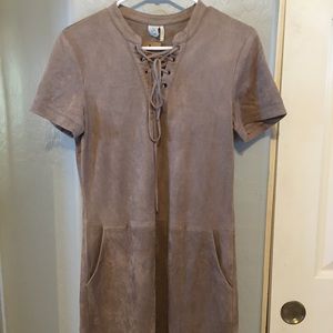 Soft Faux Suede Taupe dress. With tags.